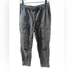 Aerie utility distressed drawstring pant, size medium, lightweight comfy fabric